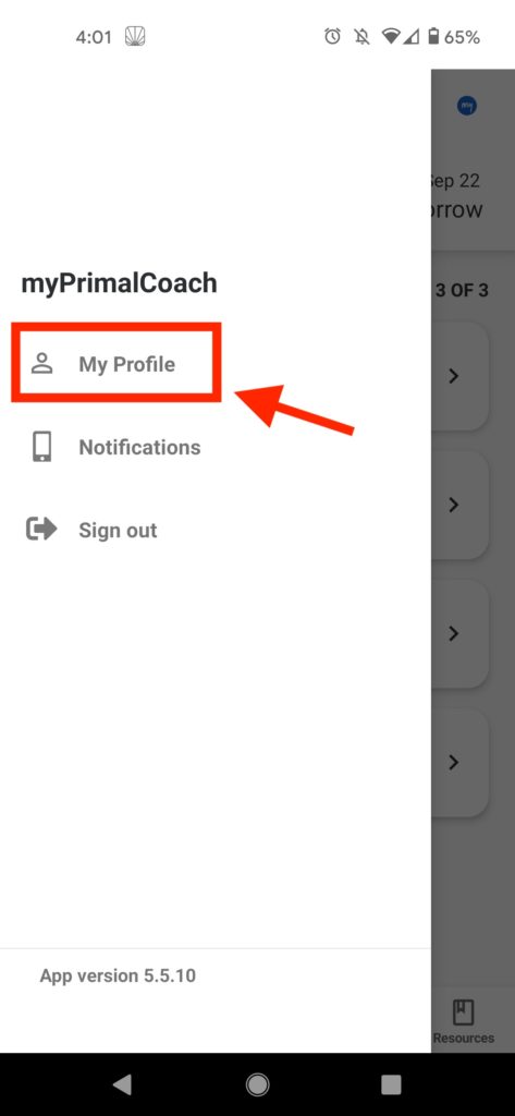 New Menu - Profile